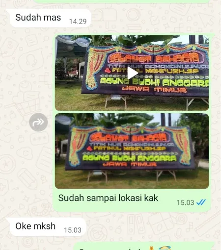 Pengiriman Papan Bunga Waru Bantarkawung